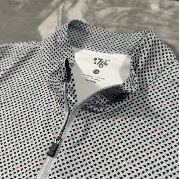 1764 Golf Other - 1764 Quarter Zip Pullover Mens XXL Light Blue Performance Golf Mock Neck